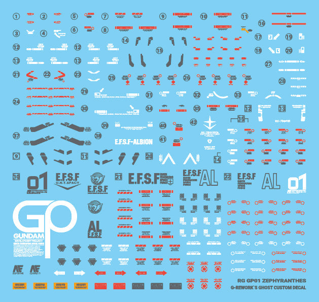 G-REWORK - [RG] GUNDAM GP01 ZEPHYRANTHES Water Decal