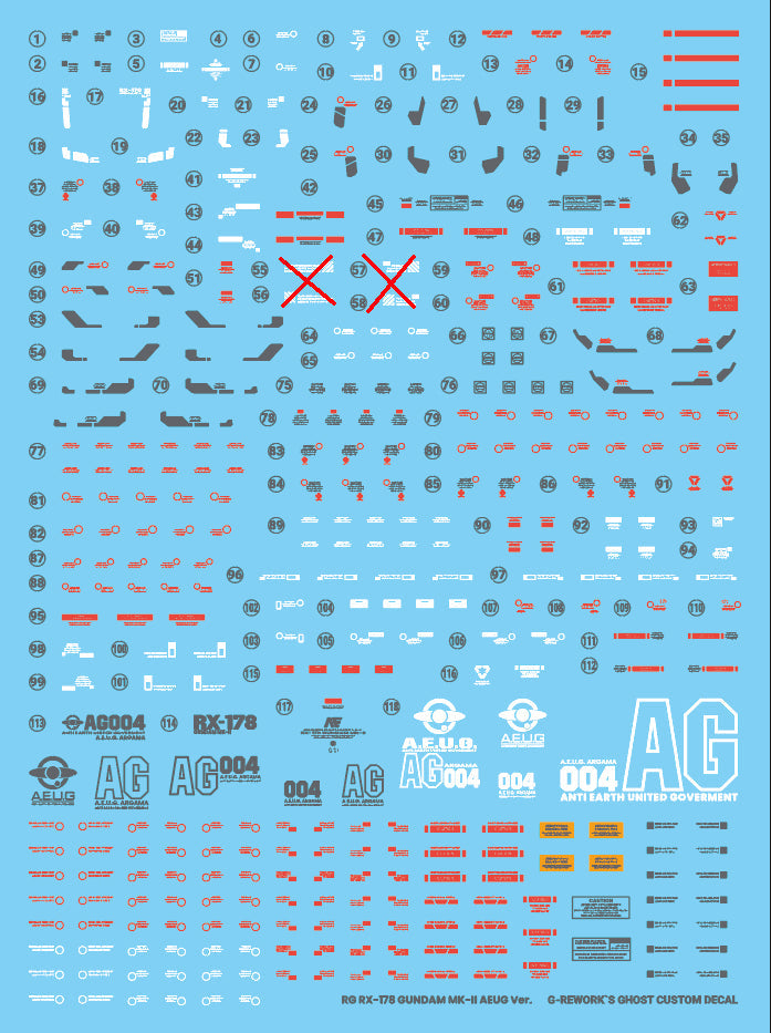 G-REWORK - [RG] RX-178 MK-II GUNDAM [AEUG] Water Decal