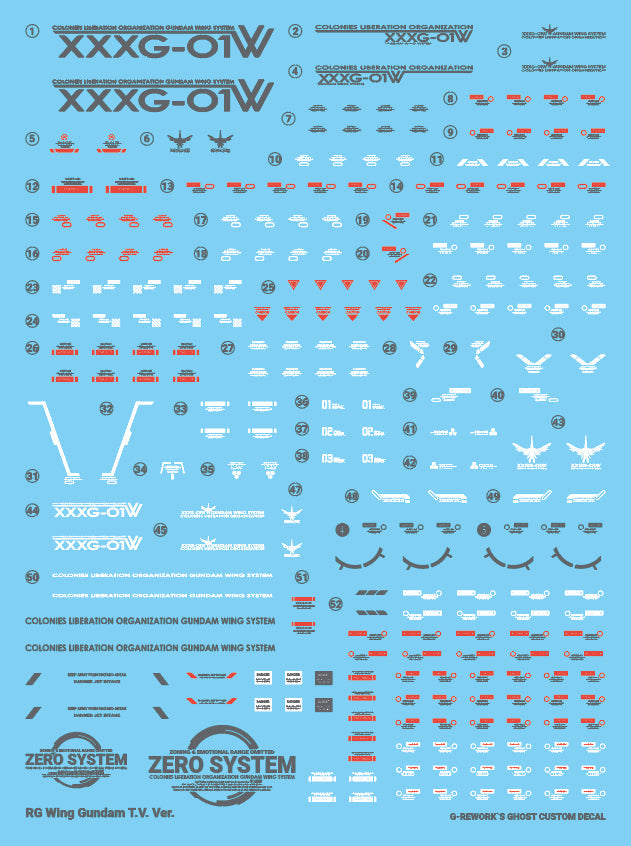 G-REWORK - [RG] WING GUNDAM TV.Ver Water Decal