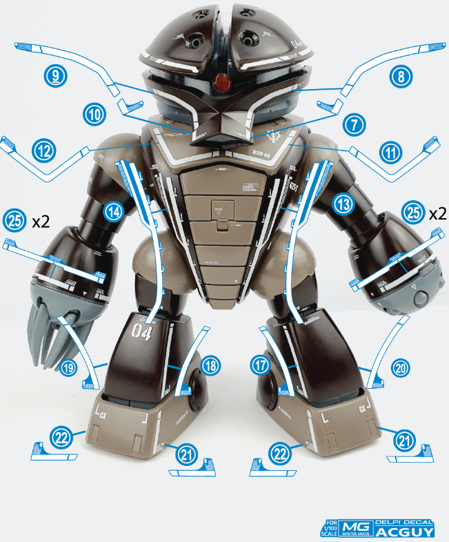 MG ACGUY WATER DECAL