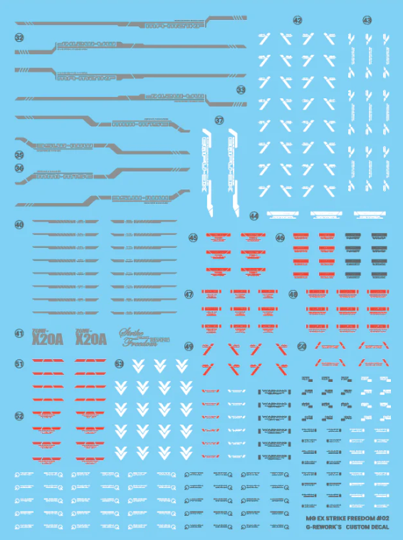 G-REWORK - MGEX Strike Freedom Gundam Water Decal