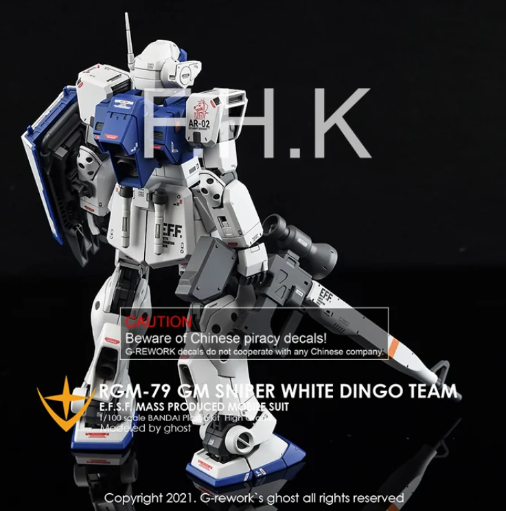 G-REWORK - [MG] RGM-79SP GM Sniper II [White Dingo] Water Decal