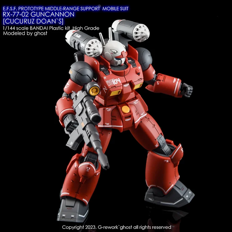 G-REWORK - [HG] RX-77-02 Guncannon [Cucuruz Doan's Island Ver.]