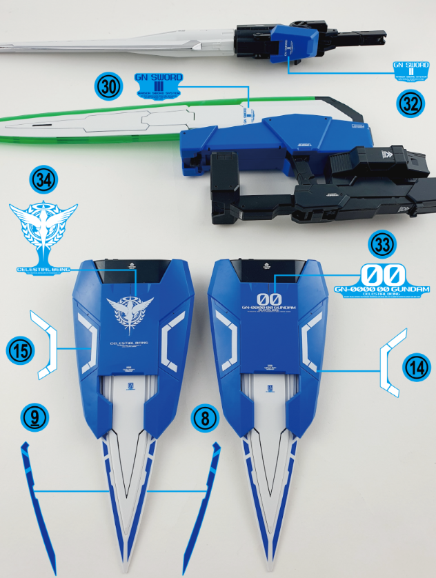 PG OO RAISER (Ver. Delpi) WATER DECAL