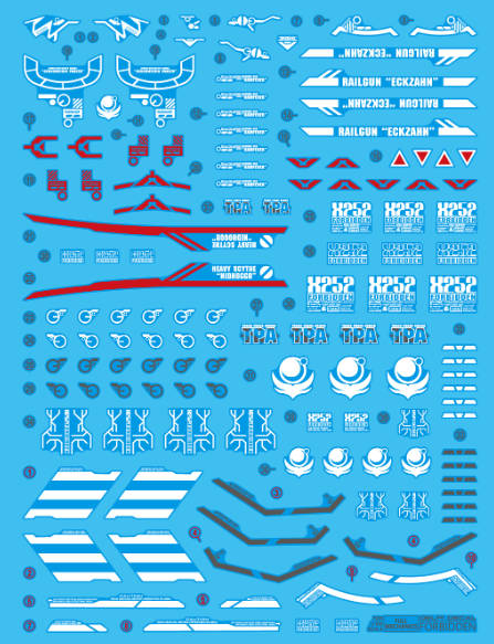 1/100 Full Mechanics  FORBIDDEN WATER DECAL