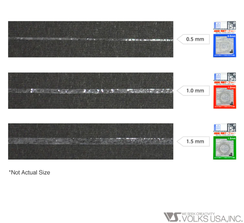 Gaianotes G-15a/b/c Ultra-Fine Double-Sided Tape (Choose 0.5 - 1.5mm)