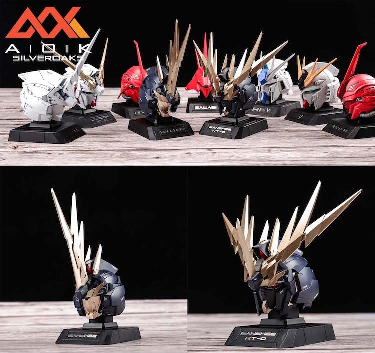 AOK 1/35 banshee Unicorn and Destroy Mode Headbusts Full Resin Kit Combo [INCLUDE LED]