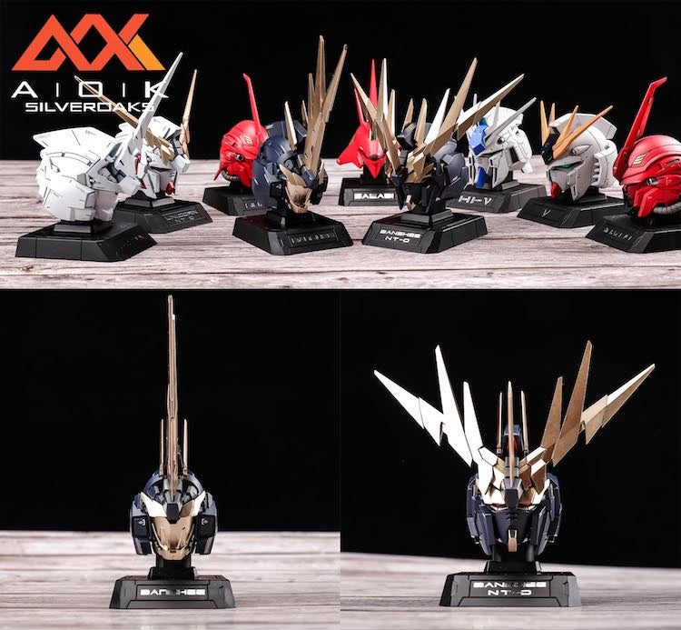 AOK 1/35 banshee Unicorn and Destroy Mode Headbusts Full Resin Kit Combo [INCLUDE LED]