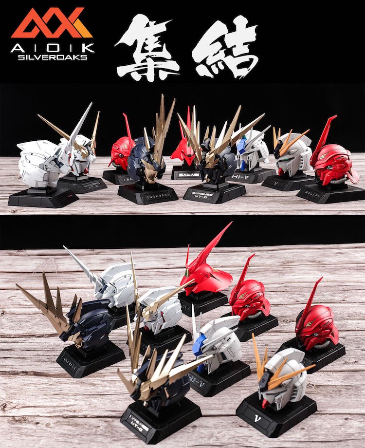 AOK 1/35 banshee Unicorn and Destroy Mode Headbusts Full Resin Kit Combo [INCLUDE LED]