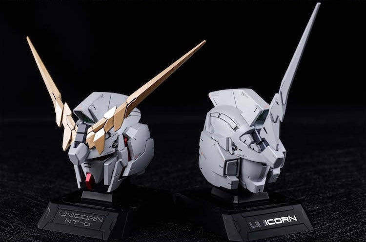 AOK #08 1/35 Unicorn Gundam Unicorn and Destroy Mode Headbusts Full Resin Kit Combo [INCLUDE LED]