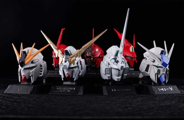 AOK #08 1/35 Unicorn Gundam Unicorn and Destroy Mode Headbusts Full Resin Kit Combo [INCLUDE LED]