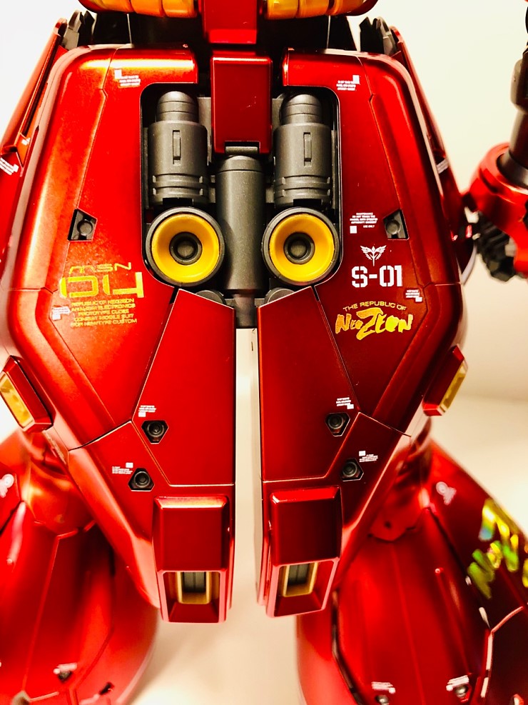 MG SAZABI WHITE & Gold part HOLO WATER DECAL