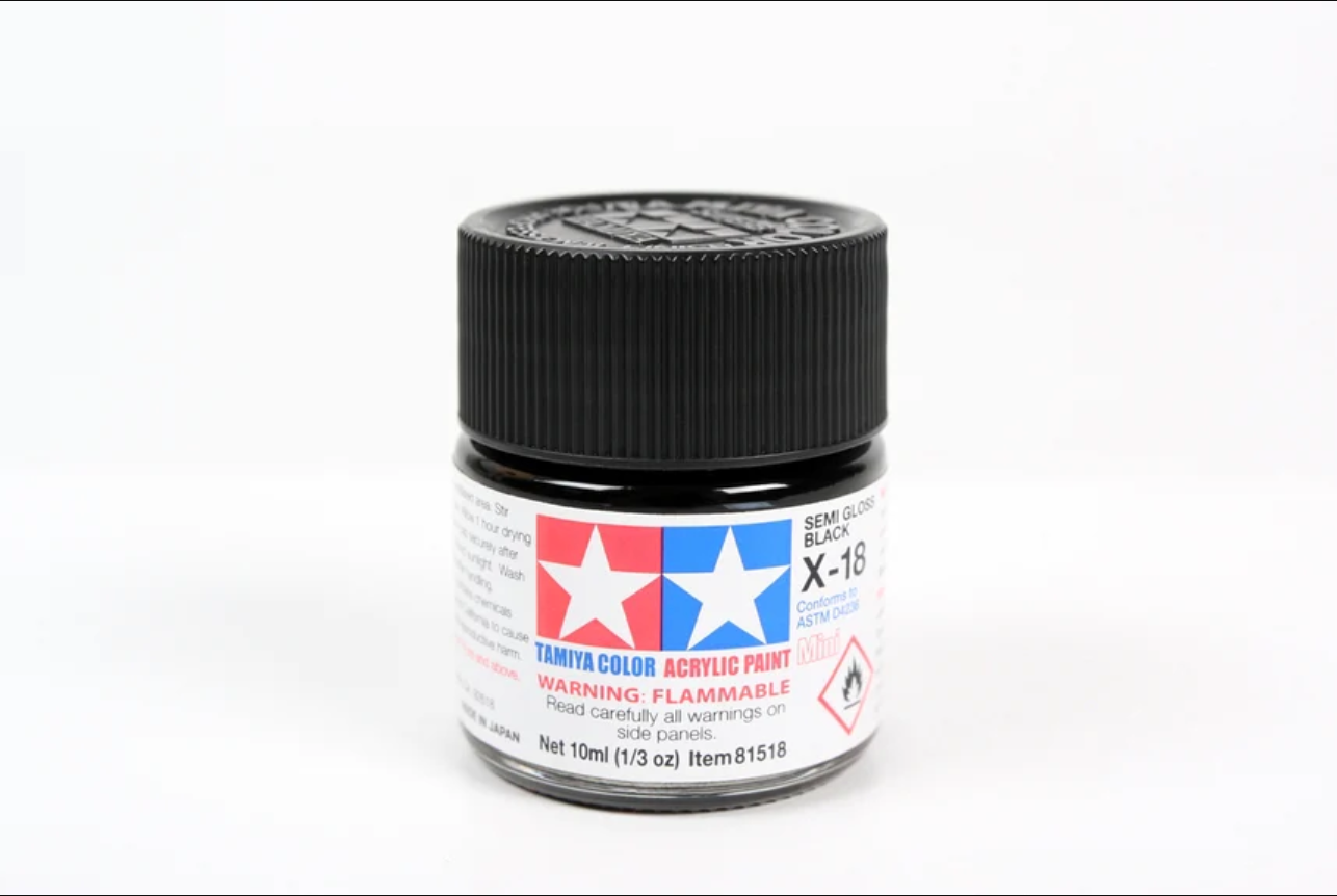 Acrylic Mini X-18 Semi Gloss Black 10ml