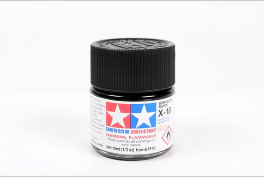 Acrylic Mini X-18 Semi Gloss Black 10ml