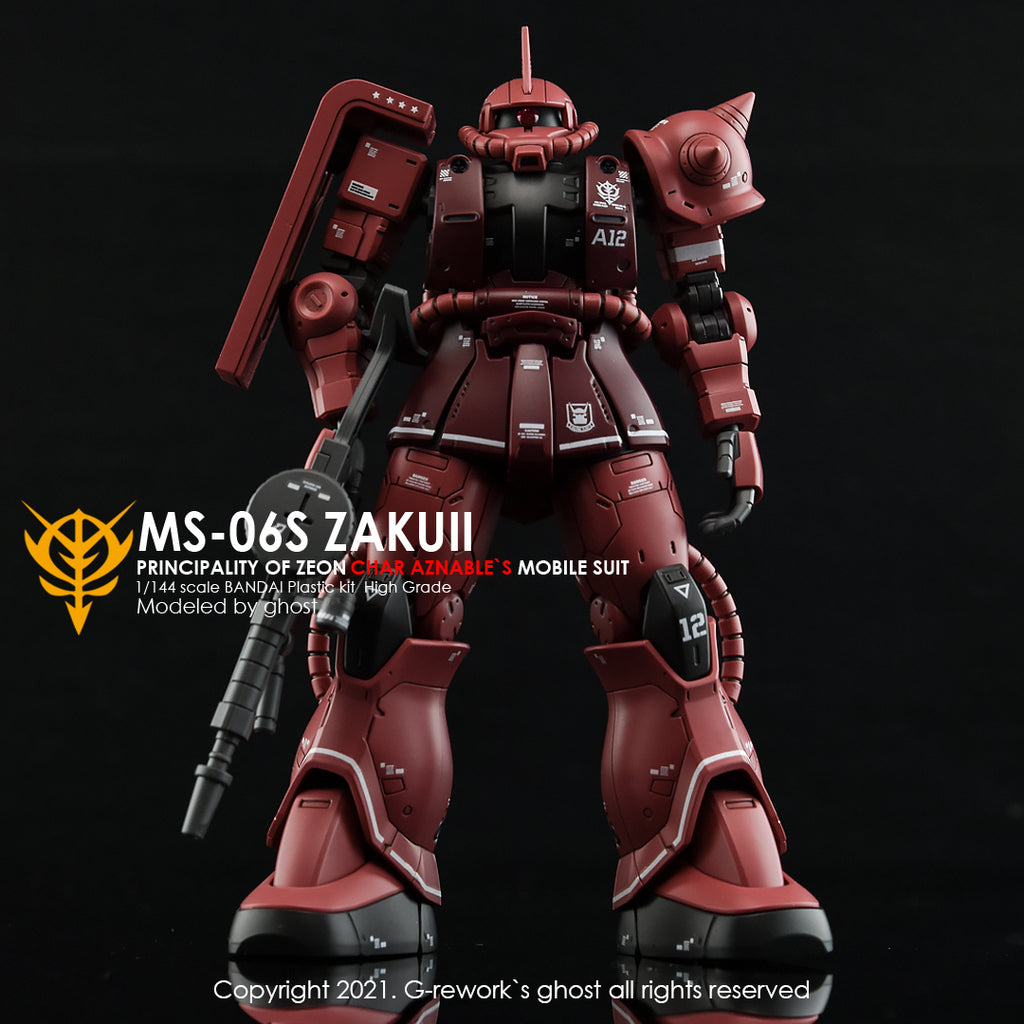 G-REWORK - [HG] ORIGIN MS-06S ZAKUII (CHAR AZNABLE) Water Decal