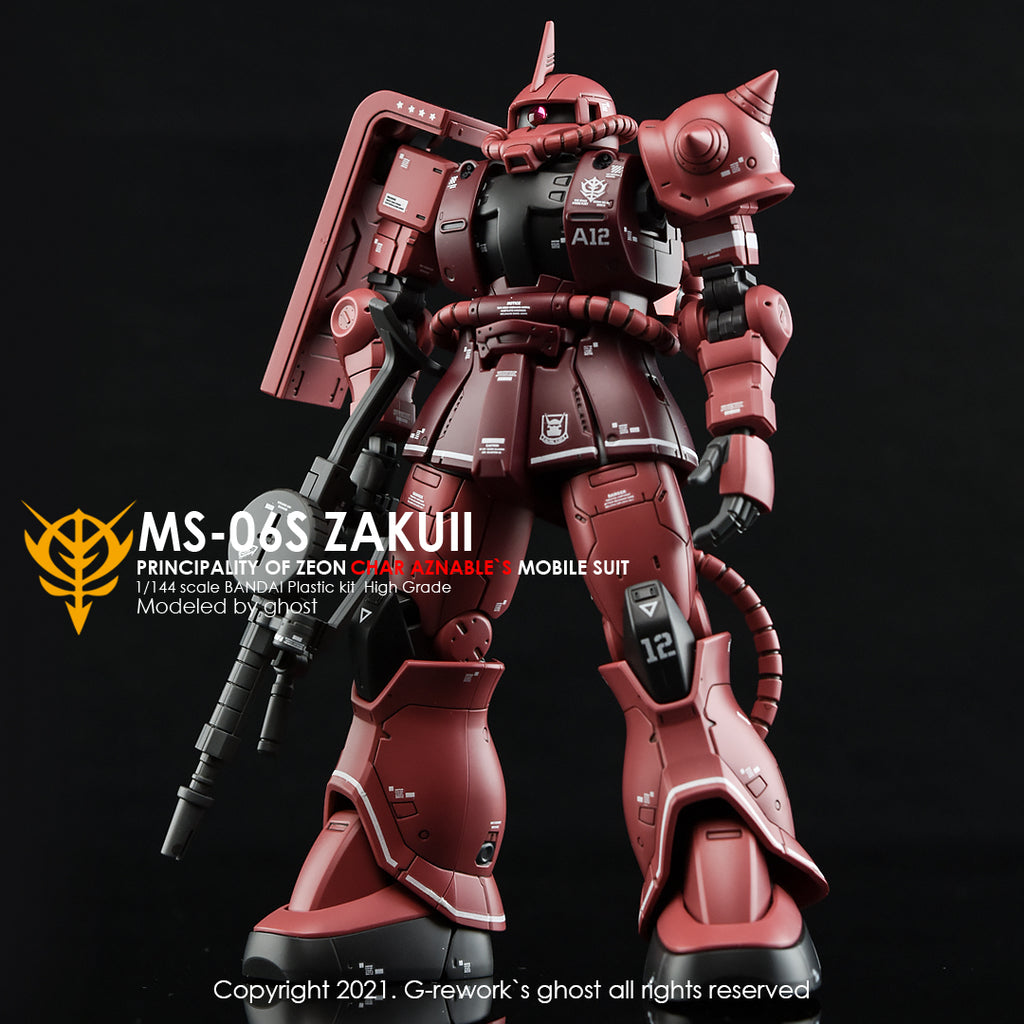 G-REWORK - [HG] ORIGIN MS-06S ZAKUII (CHAR AZNABLE) Water Decal