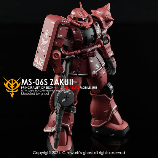 G-REWORK - [HG] ORIGIN MS-06S ZAKUII (CHAR AZNABLE) Water Decal