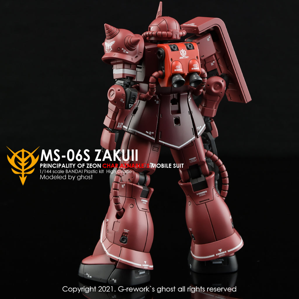 G-REWORK - [HG] ORIGIN MS-06S ZAKUII (CHAR AZNABLE) Water Decal