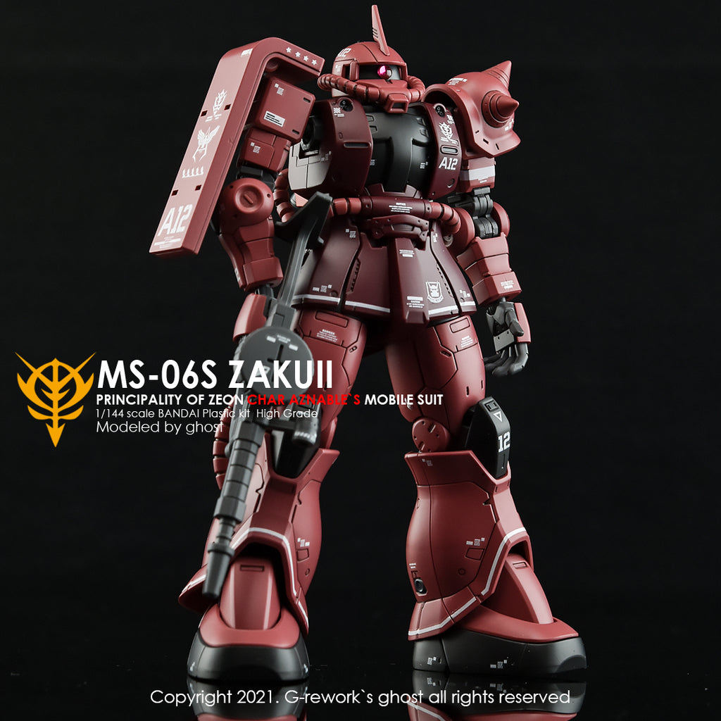 G-REWORK - [HG] ORIGIN MS-06S ZAKUII (CHAR AZNABLE) Water Decal