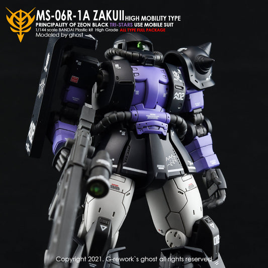 G-REWORK - [HG] ORIGIN MS-06R-1A ZAKUII (BLACK TRI-STARS FULL SET) Water Decal
