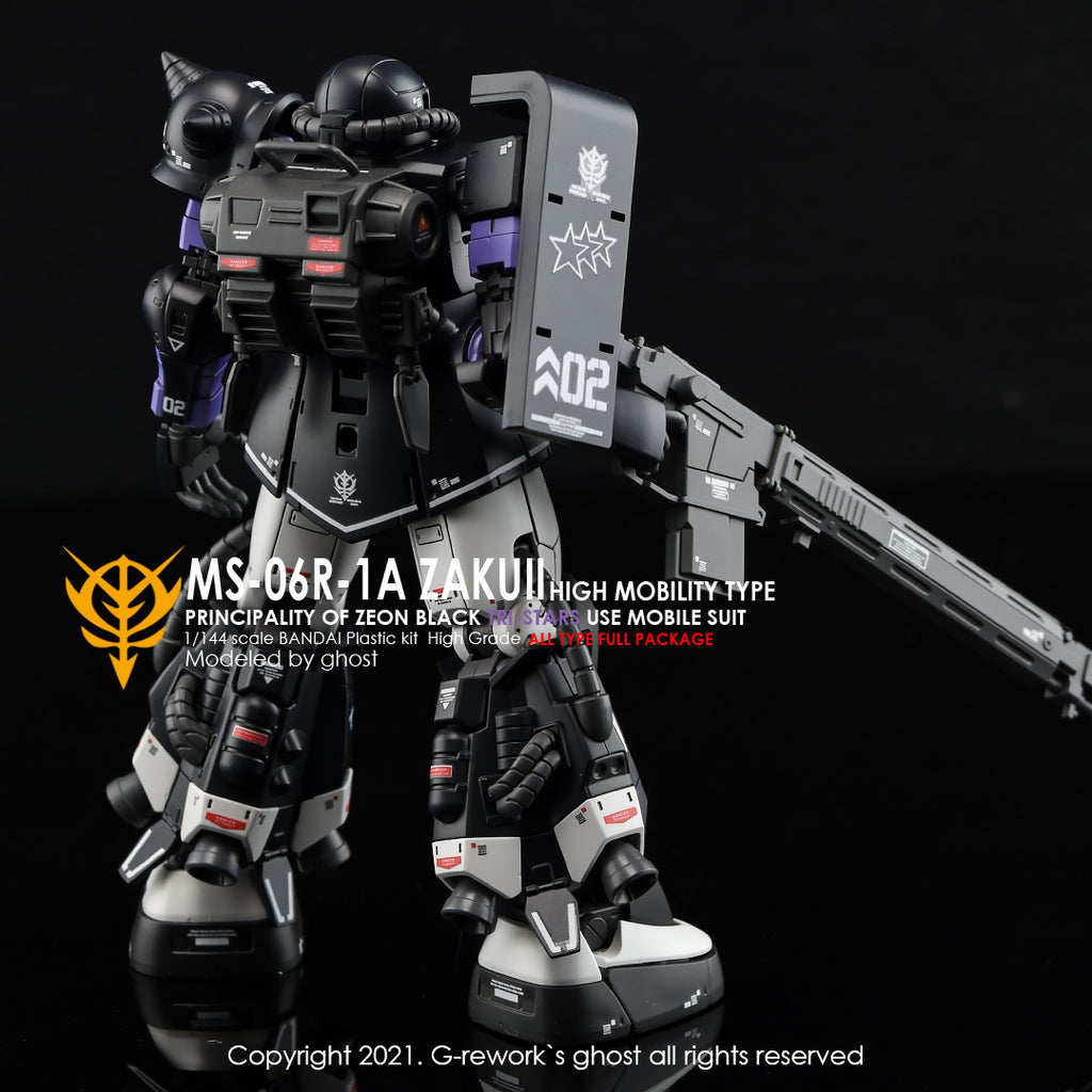 G-REWORK - [HG] ORIGIN MS-06R-1A ZAKUII (BLACK TRI-STARS FULL SET) Water Decal