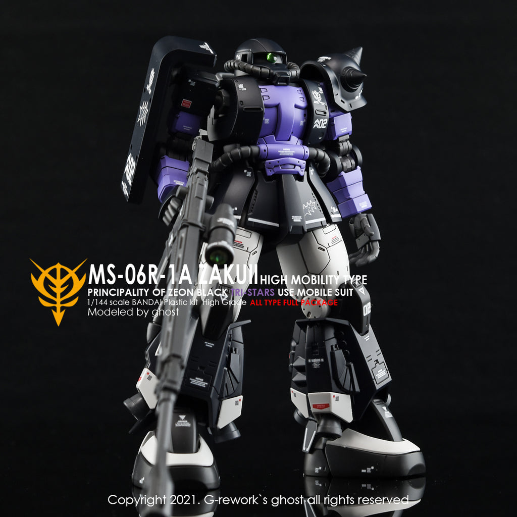 G-REWORK - [HG] ORIGIN MS-06R-1A ZAKUII (BLACK TRI-STARS FULL SET) Water Decal