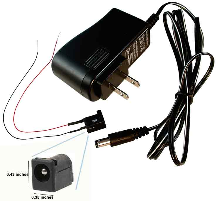 3 Volt Adapter Transformer Options: 1Amp