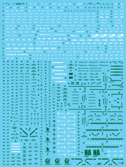 MG FULL ARMOR UNICORN GREEN HOLO WATER DECAL