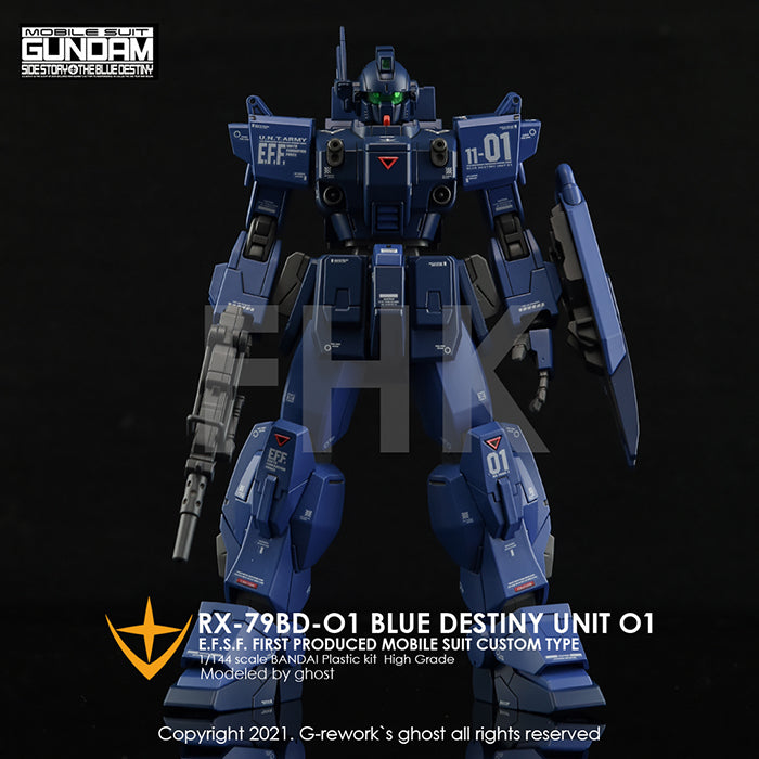 G-REWORK - [HG] RX-79 BD-01 [BLUE DESTINY] Water Decal