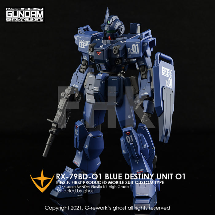 G-REWORK - [HG] RX-79 BD-01 [BLUE DESTINY] Water Decal