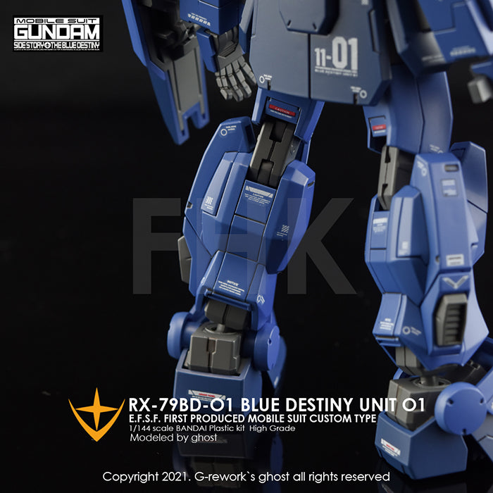 G-REWORK - [HG] RX-79 BD-01 [BLUE DESTINY] Water Decal