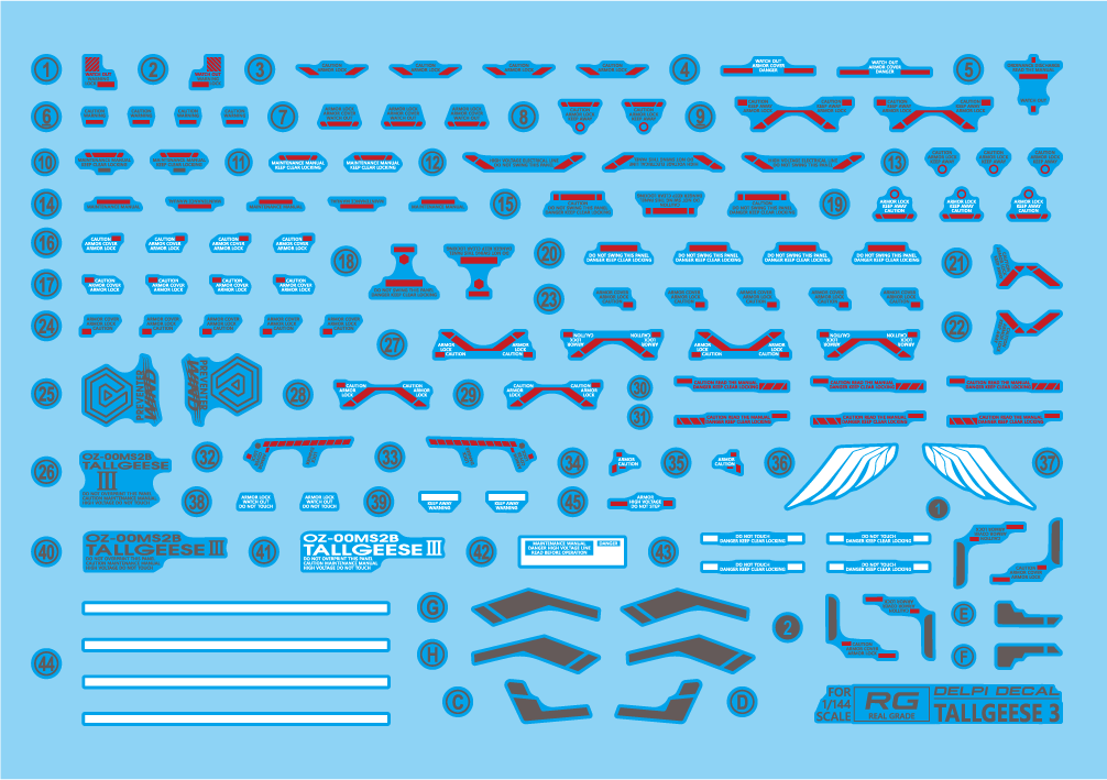 RG TALLGEESE 3 HOLO Water Decal