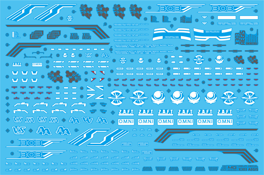 MG AEGIS WATER DECAL