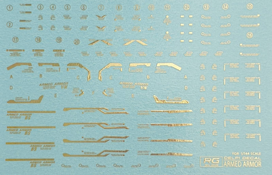 RG BANSHEE ARMED ARMOR BS VN GOLD HOLO WATER DECAL