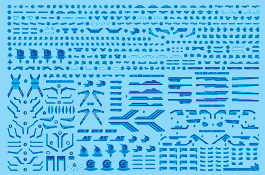 RG HG UNICORN PERFECTIBILITY HOLOGRAM WATER DECAL (Normal or Blue)