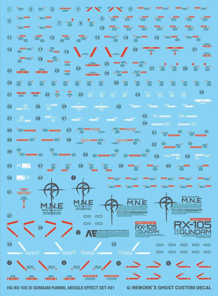 G-REWORK - [HG] RX-105 Ξ Gundam Water Decal
