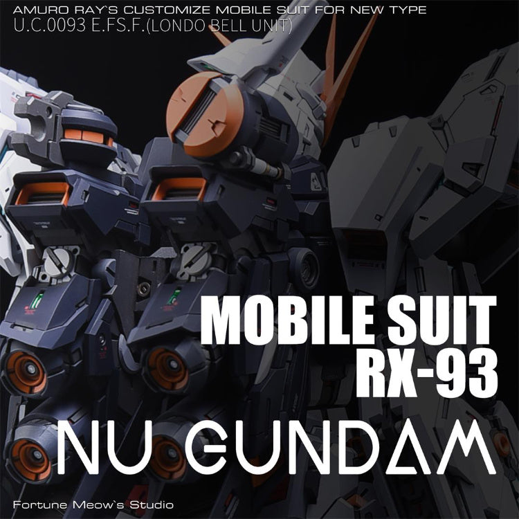 Fortune Meow’s 1/100 RX93 Nu Gundam ver.KA Resin Conversion Kit (Includes Pre-Cut Masking Tape)