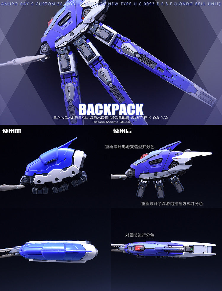 Fortune Meow’s 1/144 RX-93-v2 Hi-v Gundam Conversion Kit