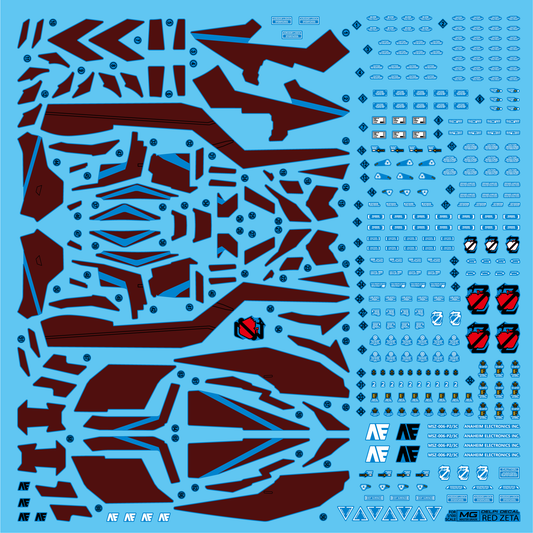 MG RED ZETA WATER DECAL