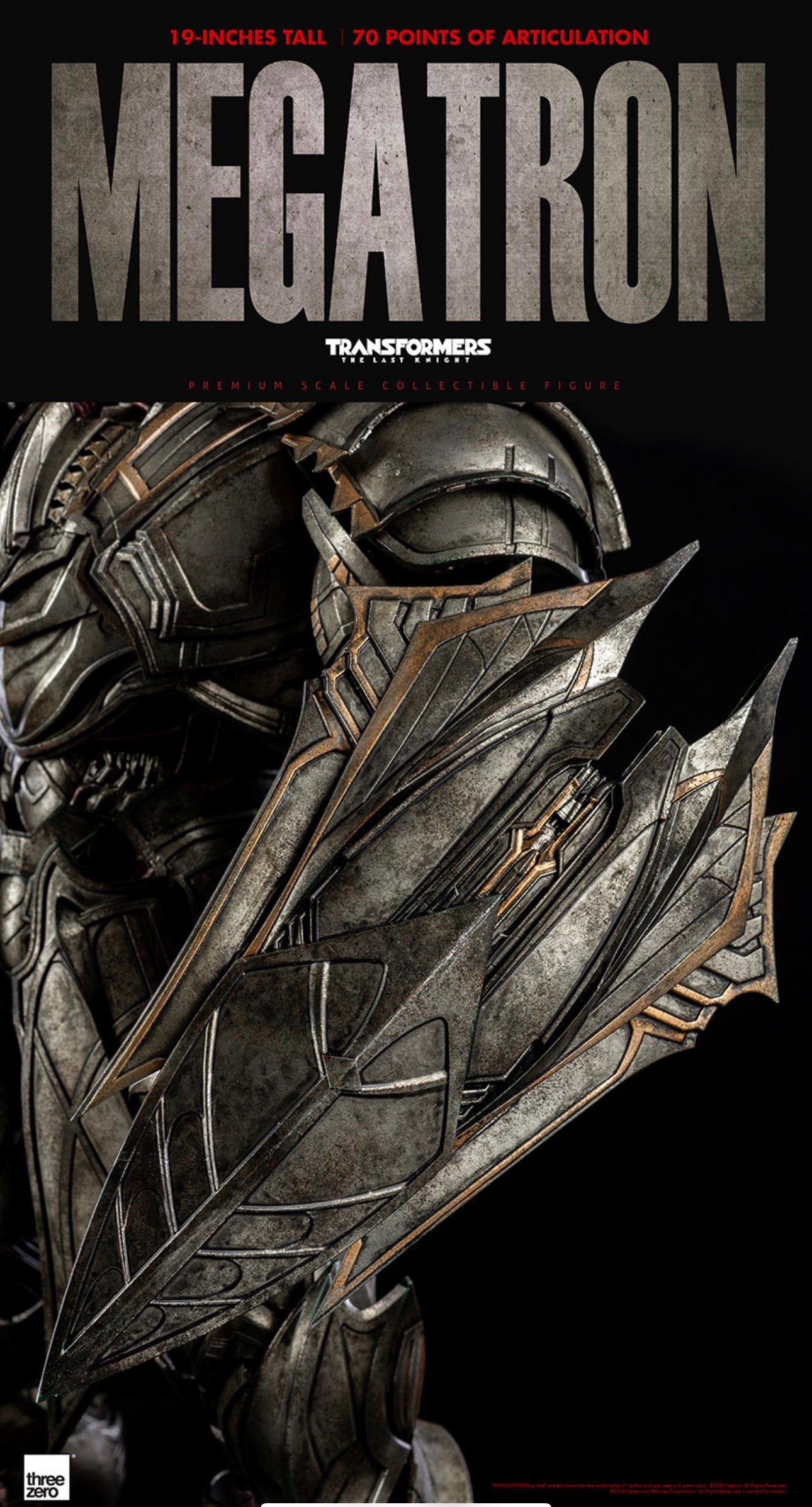 ThreeZero Transformers: The Last Knight - PREMIUM Megatron (Deluxe Edition)