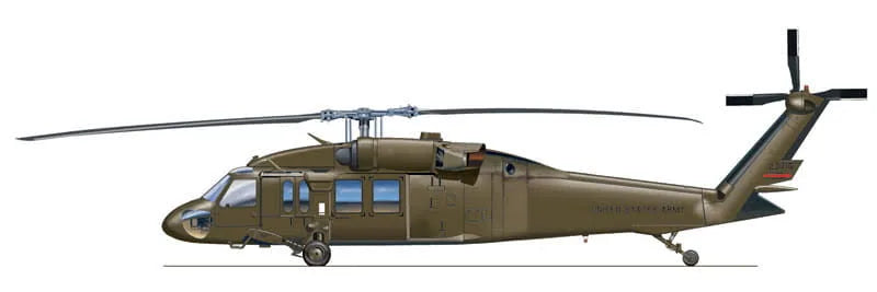 ITALERI UH60 Black Hawk Helicopter 1:72
