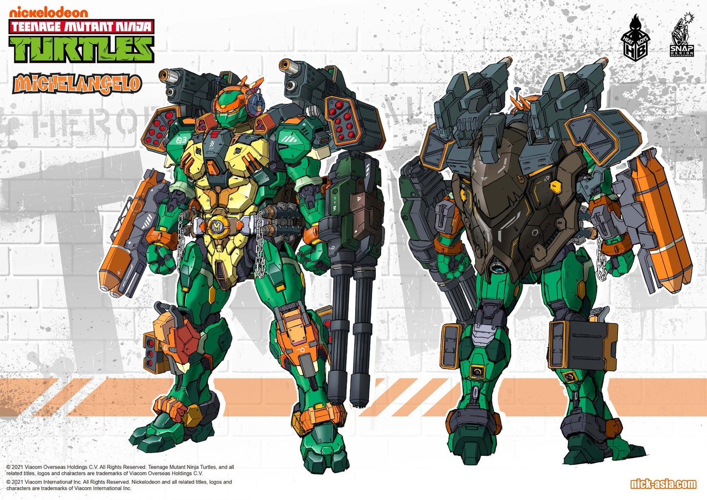 HEATBOYS HB0014 Teenage Mutant Ninja Turtles Michelangelo Mecha