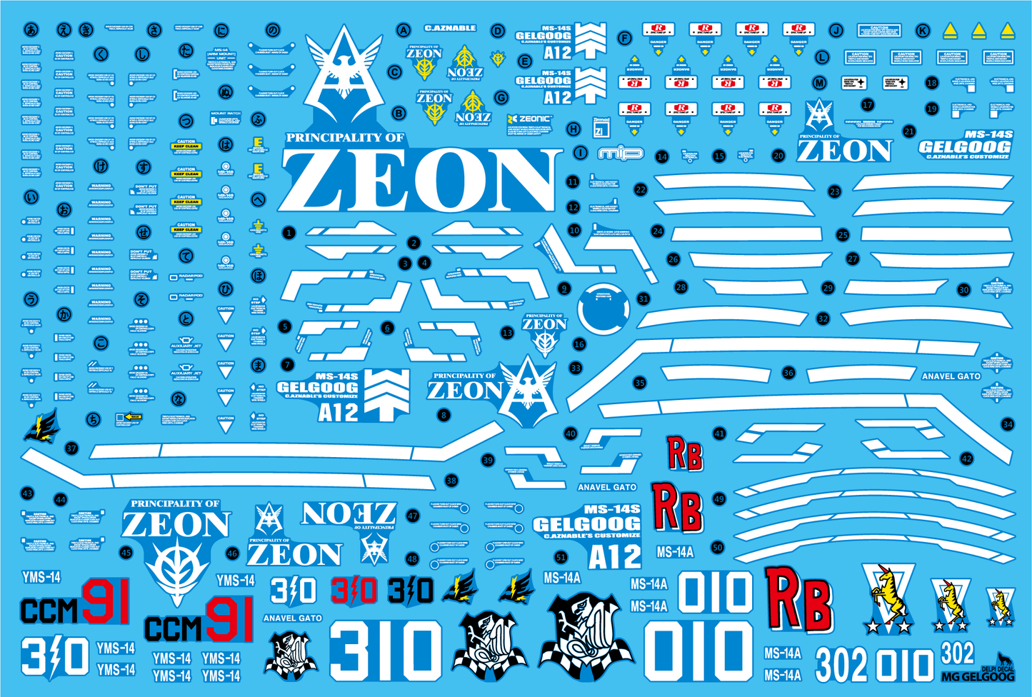MG GELGOOG WATER DECAL(HOLO)