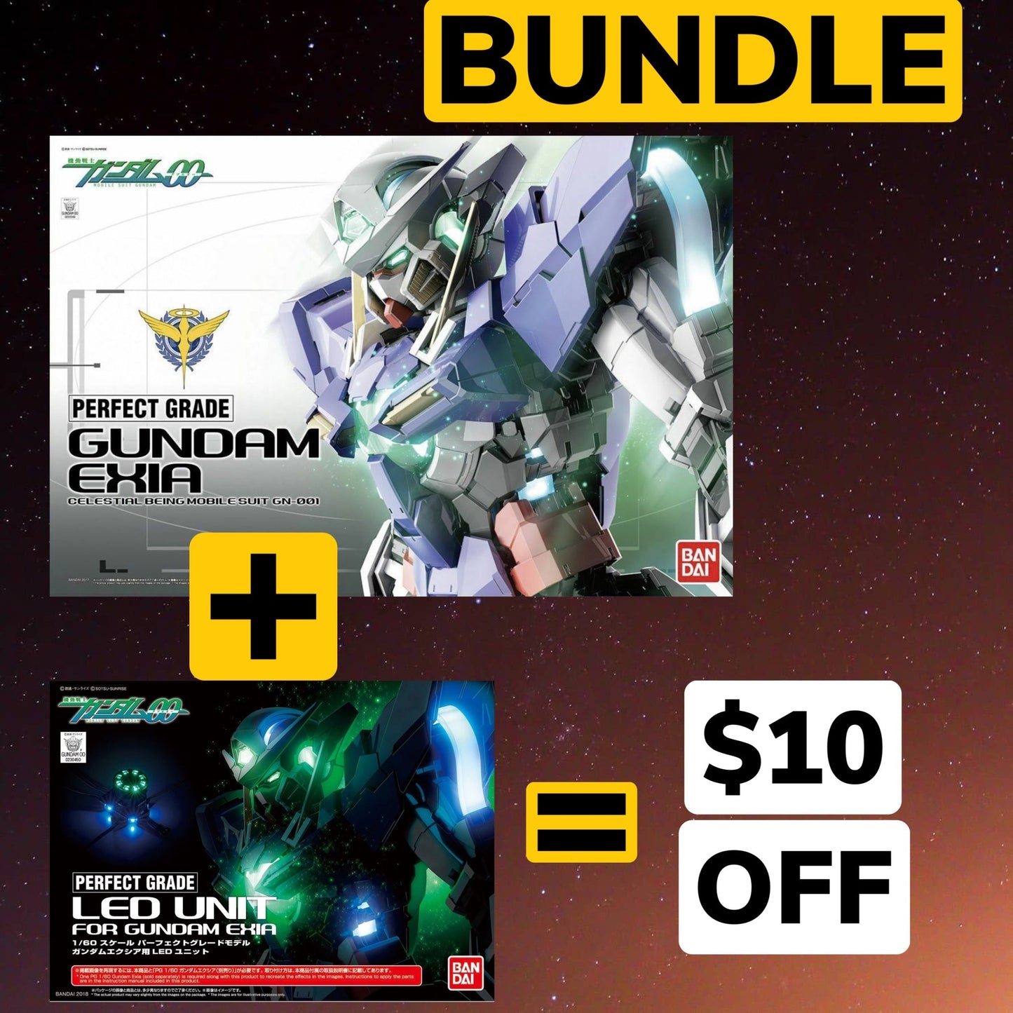 BUNDLE PG Gundam Exia + Exia LED Unit