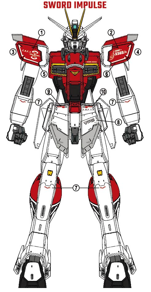 MG IMPULSE WATER DECAL (FORCE/SWORD/BLAST)