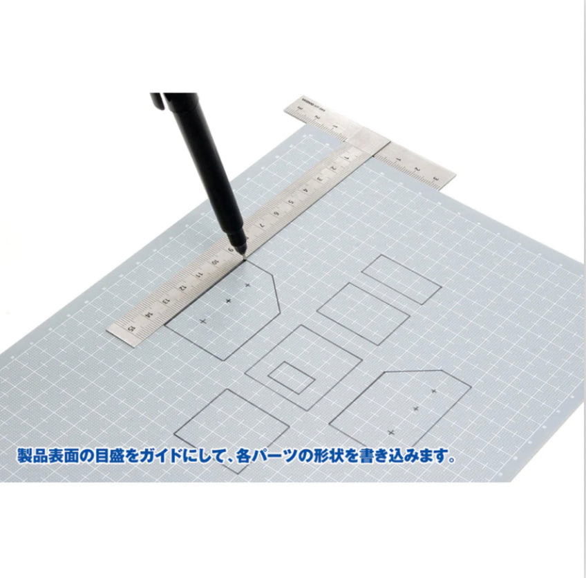 Plastic Sheets (Gray Printed Scale Blue)