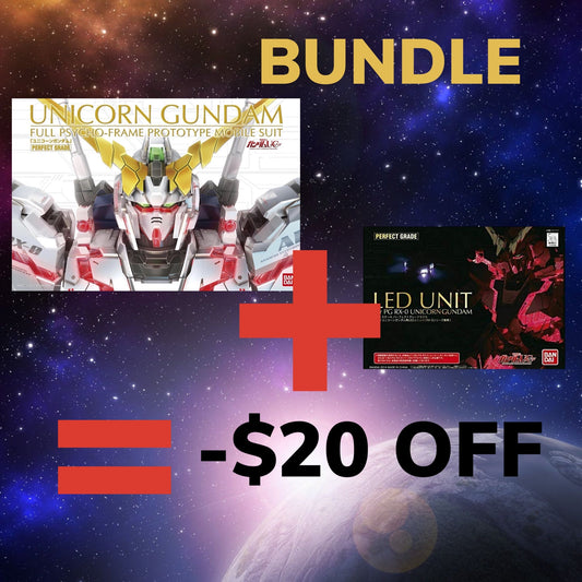 BUNDLE PG Unicorn Gundam kit Plus LED Unit Bundle