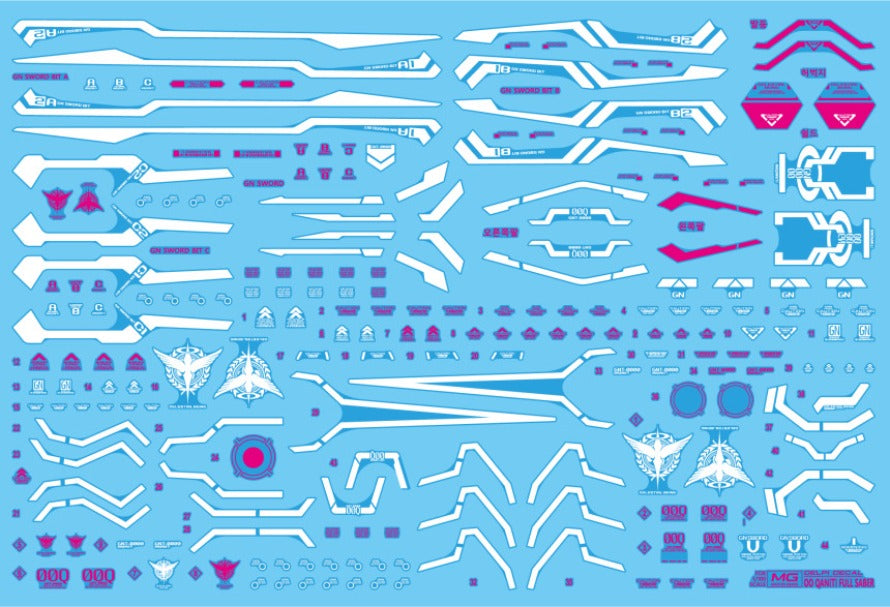 MG OO QAN[T] Full Saber Trans-Am WATER DECAL