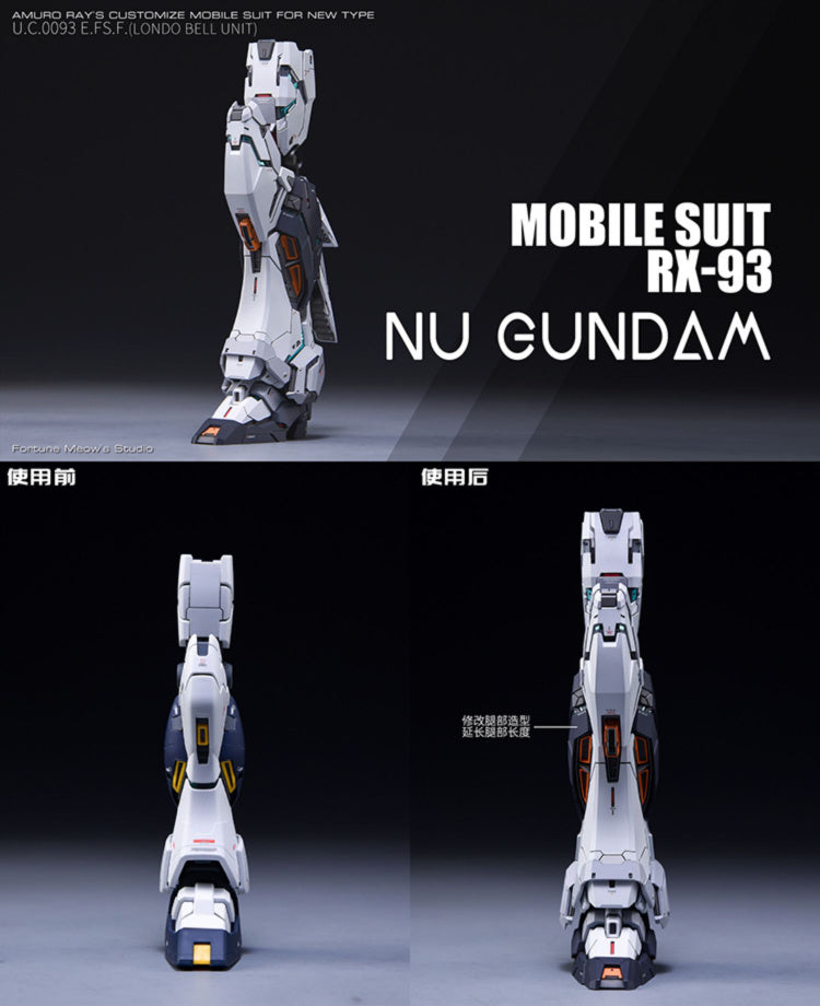 Fortune Meow’s 1/100 RX93 Nu Gundam ver.KA Resin Conversion Kit (Includes Pre-Cut Masking Tape)