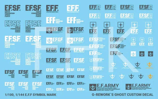 G-REWORK - [MG][HG] E.F.S.F Emblem Set (Symbol Mark) Water Decal